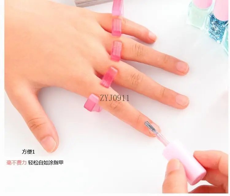 *Nail art silicone finger cotton, toe separator soft rubber finger cotton, reuse separator, nail art tools