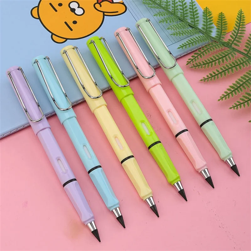 

60Pcs Everlasting Pencil with Eraser- Inkless Pen Pencil Replaceable Inkless Writing Pens for Writing
