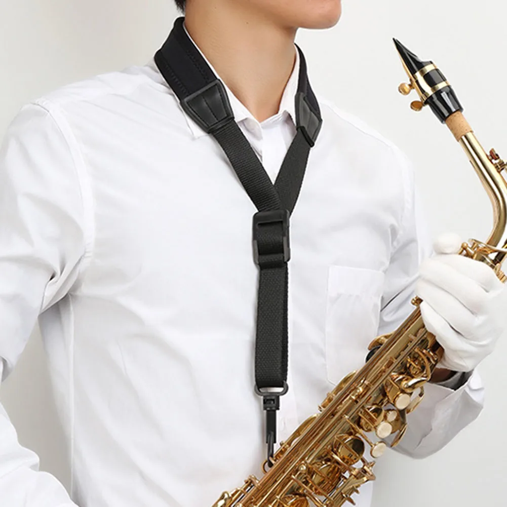 

Musical Instruments Saxophone Neck Strap Approx.65 G Black Comfortable Elastic Material Excellent Gift For Saxophone
