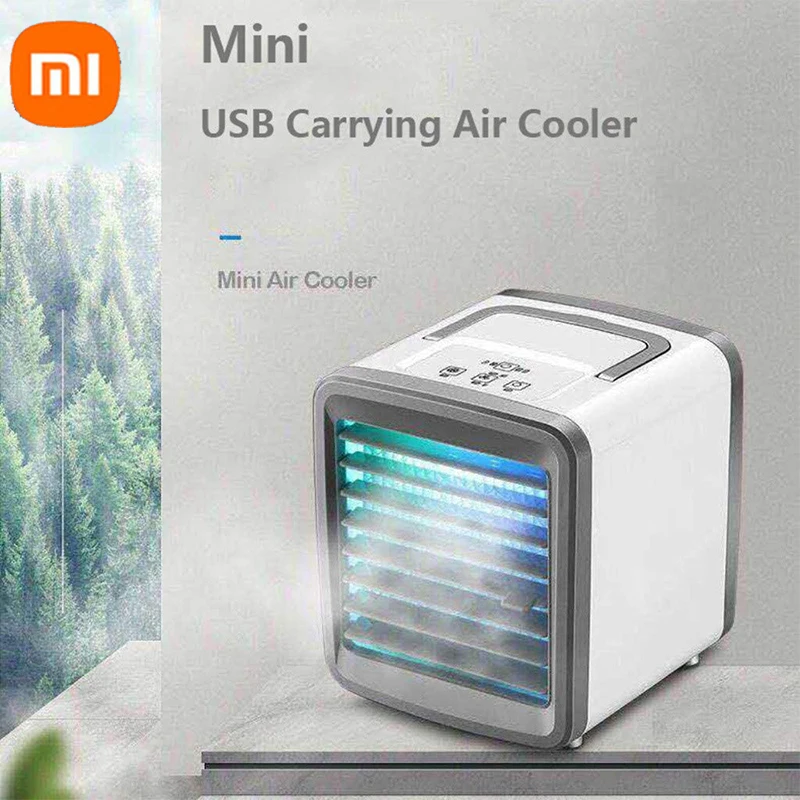 

Xiaomi Air Cooler Portable Mini Air Conditioner USB Cooler Fan Humidifier Water Cooled Air Cooling Fan Office Bedroom 2023 New