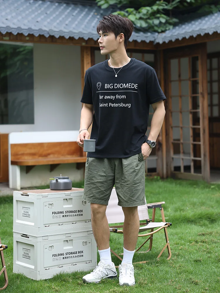 Men's Short Sleeve Pure Cotton T Shirt Breathable for Summer Leisure Sports Outdoor short sleeved t shirt short sleeve t shirt cotton t shirt