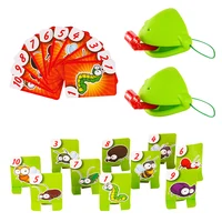 1 SET Frog Greedy Snake Chameleon Blowing Creative Tabletop Games Mask Mouth Fast Lizard Sticking Out Tongue Parent-Child Toys 1