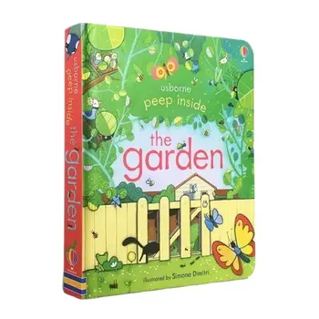 Usborne Peep Inside The Garden English Learning Flap Picture Book Educational 3D Flap Picture Books Children Reading Book 1