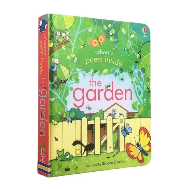 Usborne Peep Inside The Garden English Learning Flap Picture Book Educational 3D Flap Picture Books Children Reading Book 1