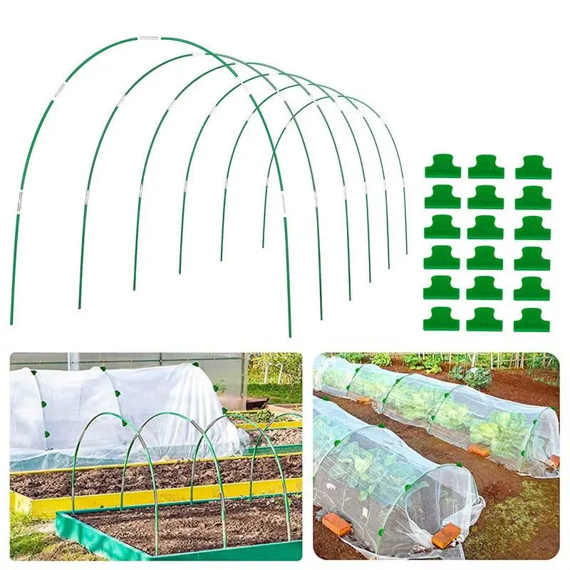 

Garden Mesh Netting Kit Anti Bird Greenhouse Row Cover Protection Heavy Duty Multi Use Plant Support Bird Netting With Hoops