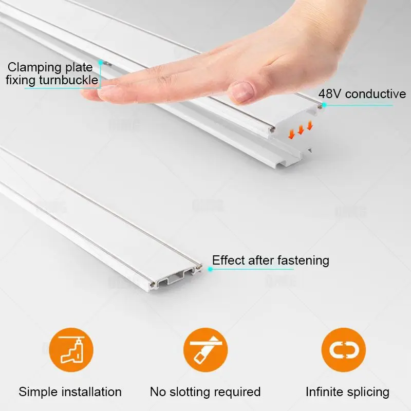 5mm Slim Magnetic Track Light System Rail Spotlight Surface Mounted Track Lighting Led Ceiling Lights Linear Magnet Lamps 2