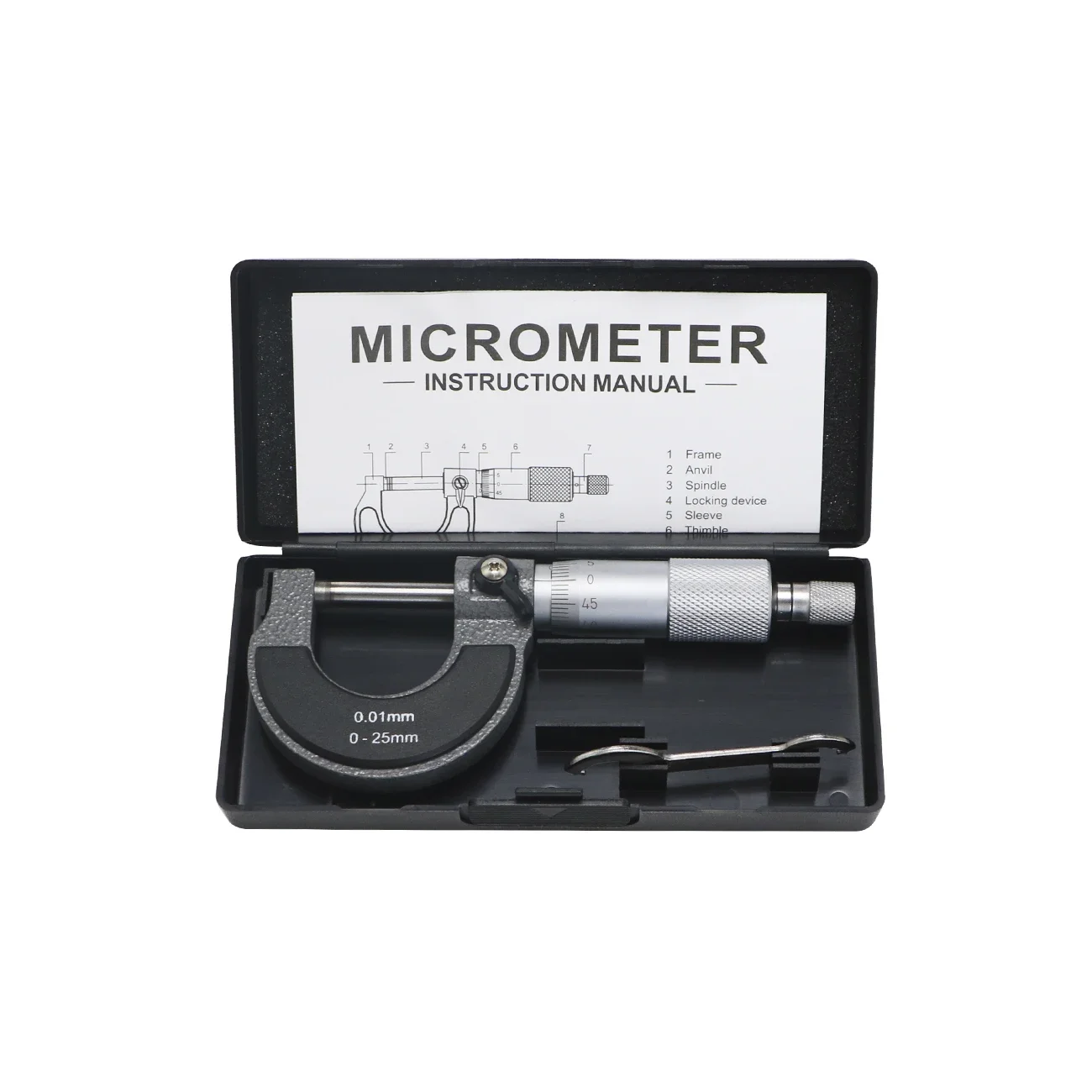 XCC hsj Digital-Mikrometer-Werkzeug 0-1/ 0-25mm Messgerät Dicke Messen  inch/metrischer Durchmesser Bremssattelmetrik Messung (Size : 0-25MM) :  : Gewerbe, Industrie & Wissenschaft