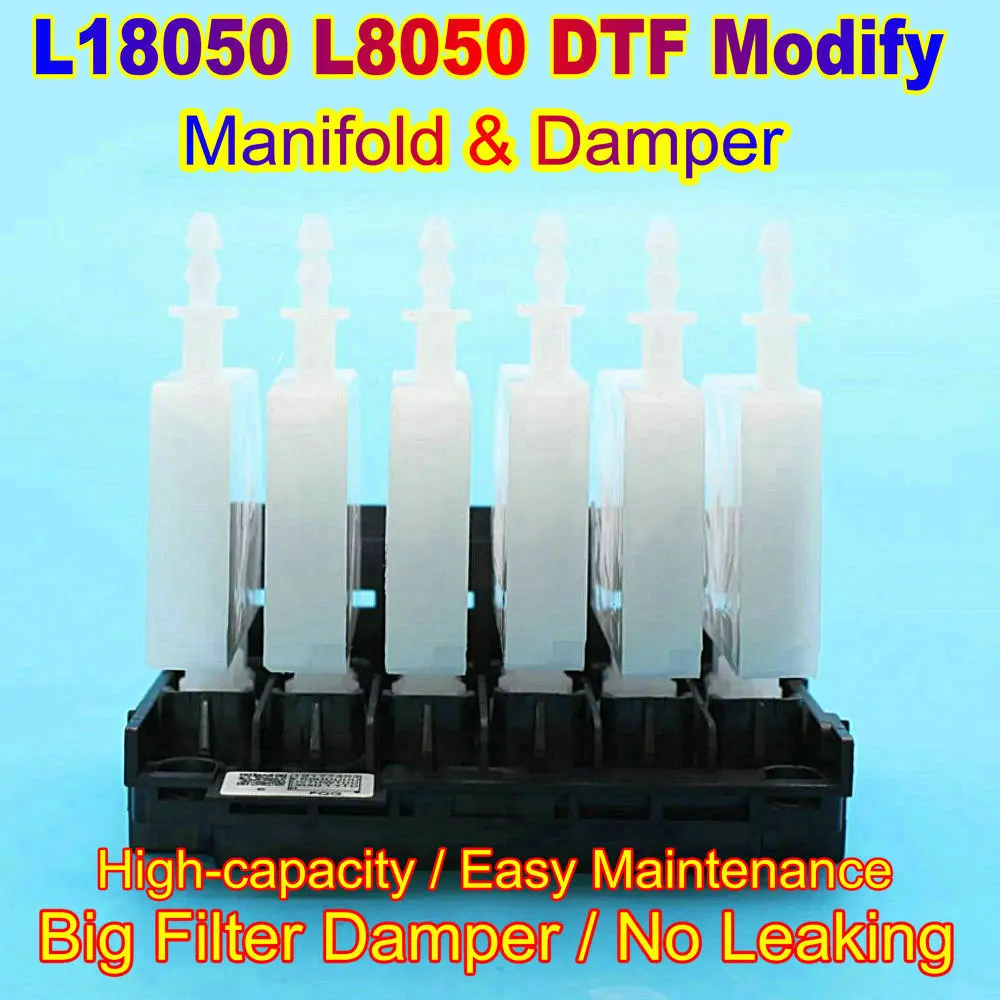 

Printer Printhead Manifold Adaptor For Epson DTF Print Head Ink Damper L18050 L8050 18100 Modifiy DTF Large Ink Flow Damper Part