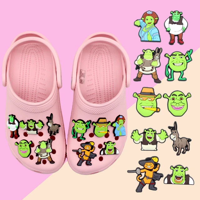Cartoon Shrek Orelhas Encantos da Sapata Set Crocs Acessórios Tamancos  Sandálias Jardim Acessórios Sapato Engraçado Jibz para Crianças Presentes  do partido - AliExpress