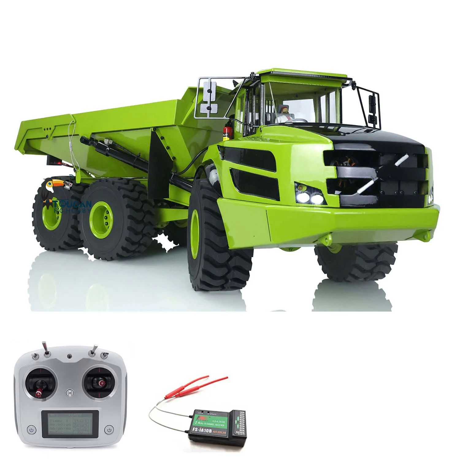 XDRC 6X6 1/14 RC Hydraulic Articulated Truck Radio Control Dumper Model Servo Motor ESC Assembled and Painted Toys Gift TH21416 6