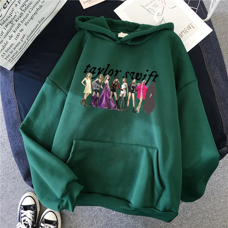 2024 Taylor The Eras Tour 프린트 오버사이즈 풀오버 후디, 남녀공용 스트리트웨어, 맨투맨 미드나잇 앨범, 스위프트 여성 후디, 신제품