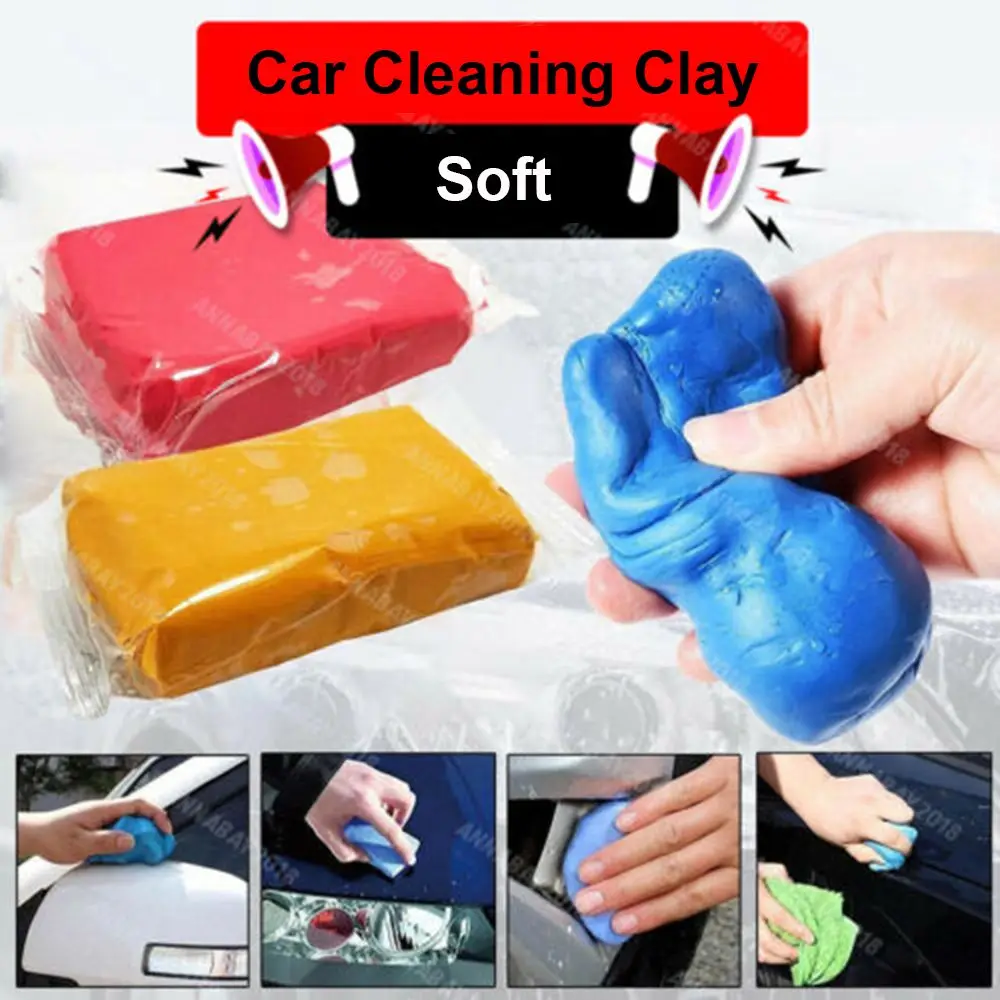 

100g Car Cleaning Clay Dust Remover Car Cleaner Clay Bar Soft Sticky Keyboard Clean Auto Home Office Cleaning Tool