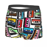 Cassette Vinyl Record Man's Boxer Briefs Music Notes Highly Breathable Underpants High Quality Print Shorts Gift Idea 2