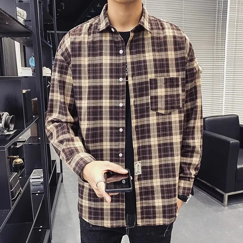 Camisa Hombre Manga Larga Cuadros Franela Casual Moda | Meses Sin Interés