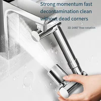 1-2PCS Tobotic Arm Universal Faucet With Rotatable Extension Washbasin Aerator Joint Rocker Splash Proof And Splash Proof Water 2