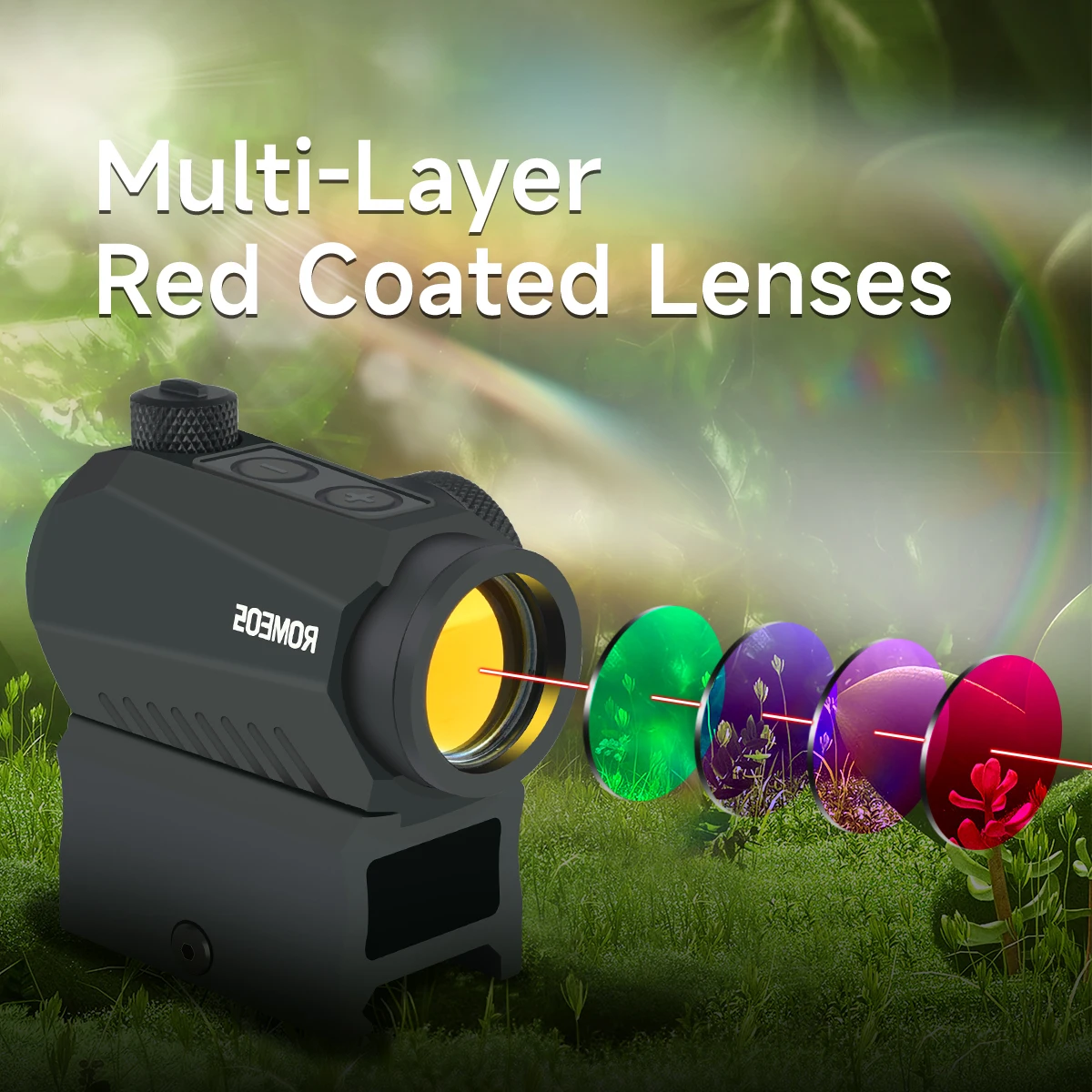 Red Dot Sight Tactical ROMEO 5 1x20mm 2 MOA Compact Hunting Rifle Optic Shooting Shockproof Waterproof for 20MM Rail 1:1 Replica