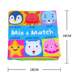 3D High Contrast Sensory Cloth Baby Books for Early Learning and Stroller Play (Ocean 626)