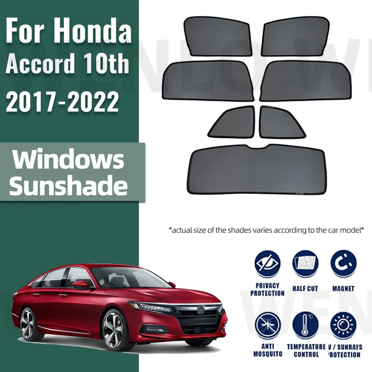 For Honda Accord X 10th 2018-2022 Car Sunshade Front Windshield Accessories Vehicle Curtain Side Window Sun Shade Visor