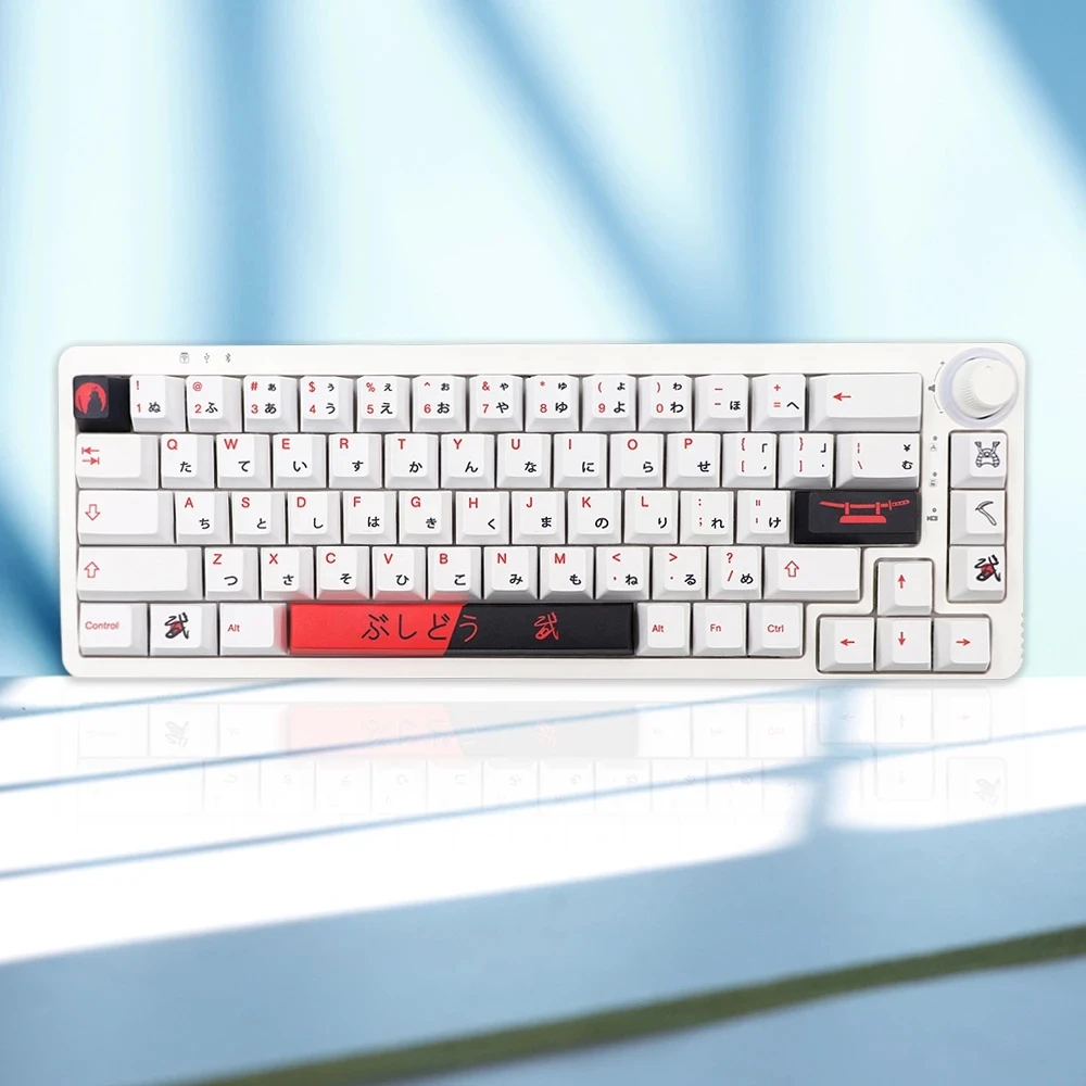 

138 Keys/set Bushido Keycap Cherry Profile PBT Dye Subbed Keycaps Compatible With GK61 LK67 TM680 RK61 TKL87 104 7u Spacebar