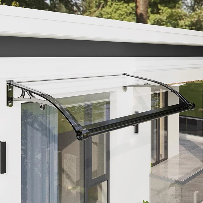 Luxus Villa Pavillons Pc Trasparente-Petto Fenster Baldachin Alluminio Legierung Halterung Markise Im Freien Wind Dicht Regens
