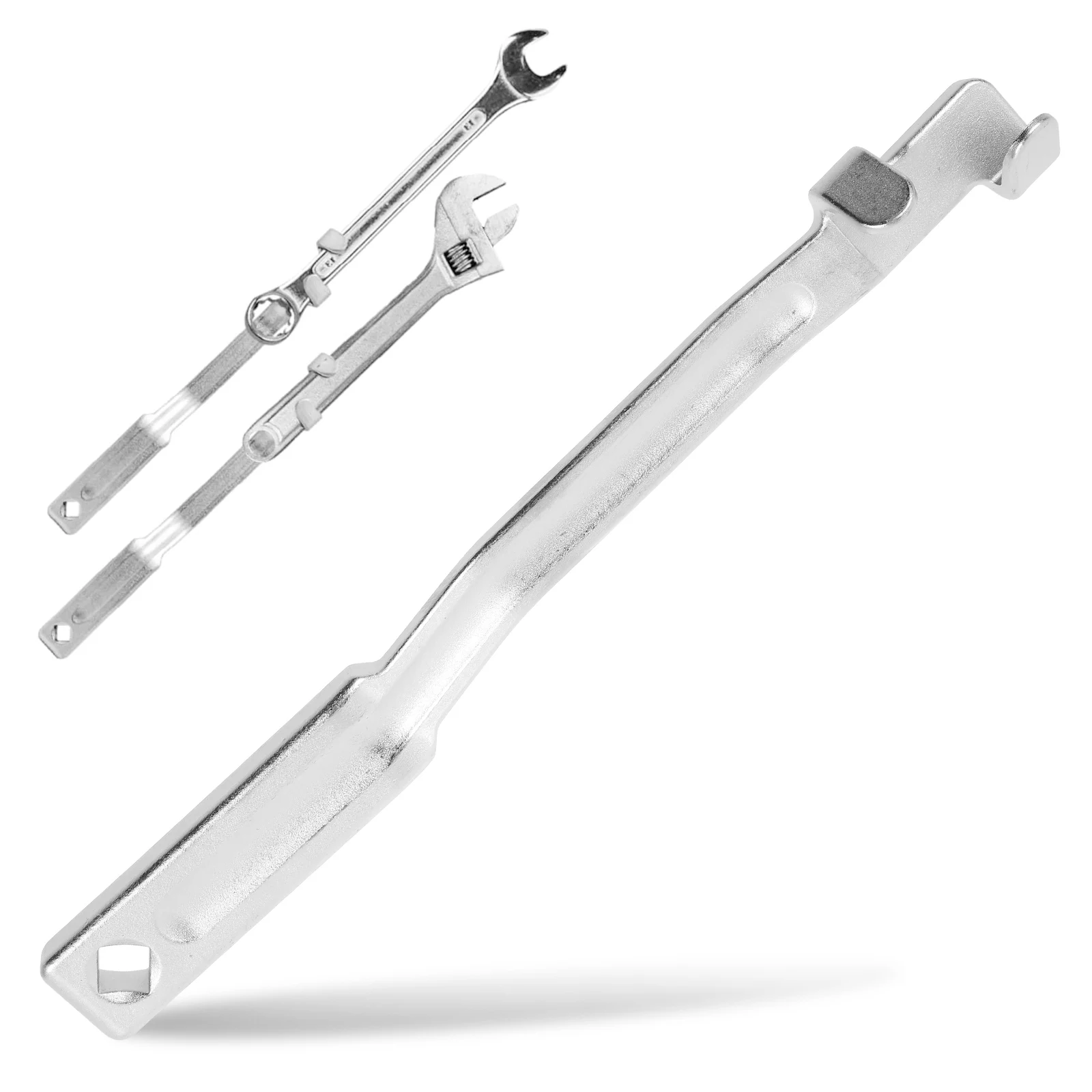 

Wrench Extender Tool Bar Heavy Duty Extra Long Wrench Extension Tool with Square Hole Ultra Thin Portable Torque Amplifier Tool