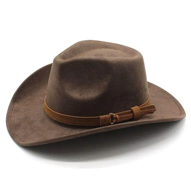 Neue Stil Western Anime Peripherie Cowboy Hut Cosplay Kostüm Zubehör Mode Fleece Männer Frauen Paar Hut Wolle Western Hot Hut – Detail 11