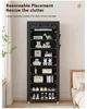10-layer high-capacity shoe rack with dust cover, 9-compartment shoe rack, space-saving entrance shoe rack, easy to assemble 3