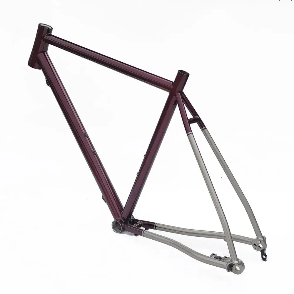BrownHighQualityTitaniumBikeFrame70028CRoadBicycleFrame