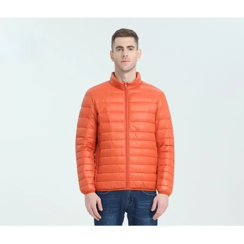 10XL Mens Down Jacket Autumn Winter Men Ultra Light Breathable Warm White Duck Down Jacket 7 Colors Men Winter Coat Clothing