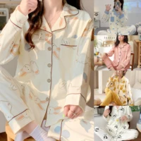Vêtements mensuels 2 ensembles de vêtements d'allaitement printemps et été pyjamas de maternité grossesse allaitement vêtements de maison 1