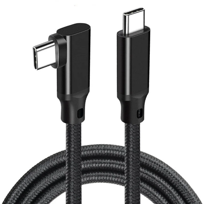 Enhanced USB C to USB C 90° Cable - 20Gbps, 4K@60Hz, 5A 100W PD Fast Charging