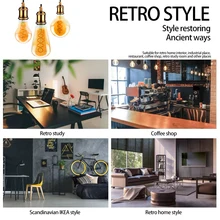  4pcs/lot Retro Vintage Lamps 4W 2200K Spiral Light LED Filament Bulb A60 ST64 G95 G125 Decorative Lighting Dimmable Edison Lamp 