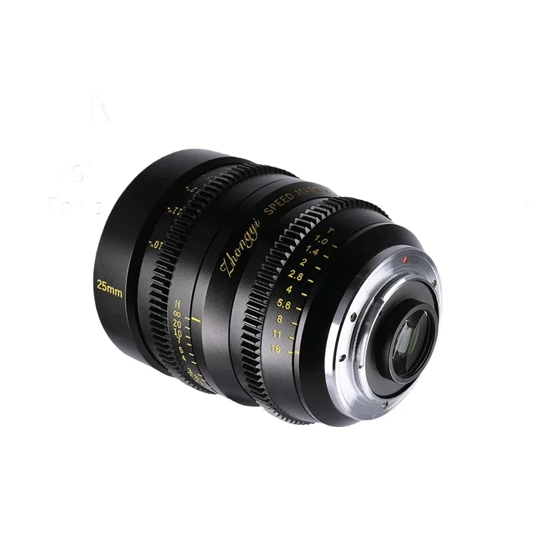 Zhongyi Optics 17mm 25mm 35mm 50mm T1.0 시네 렌즈 수동 초점 시네마 렌즈 (올림푸스, 파나소닉, BMPCC 4K 6K 시리즈 M43 카메라용)
