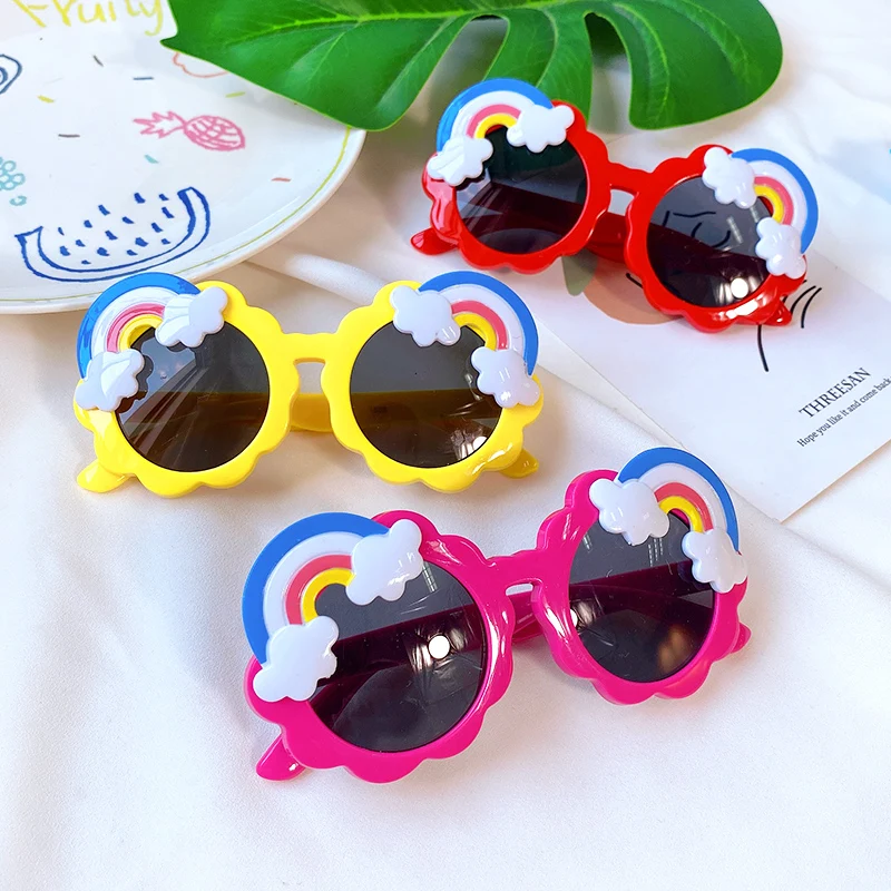 Summer Girl Boys Cute Animal Cartoon Flower Wings Outdoor Sunglasses Children Lovely Vintage Sunglasses Protection Classic Kids