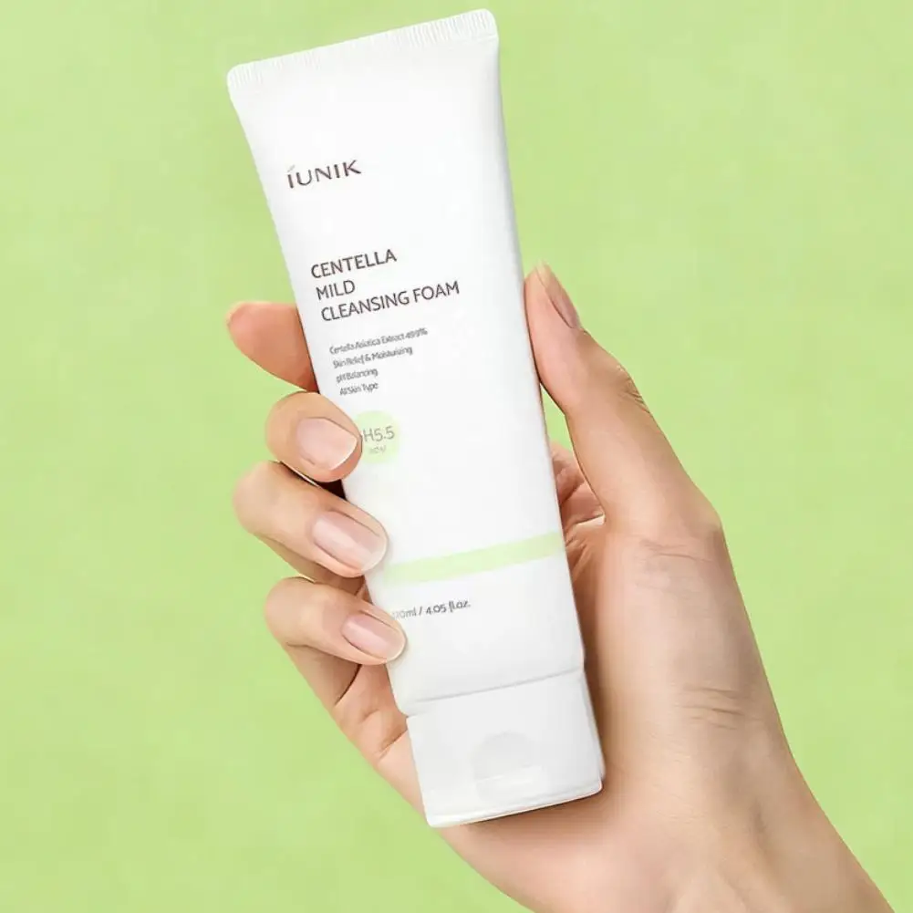 منظف IUNIK Centella Asiatica 120 مل، غسول وجه رغوي...