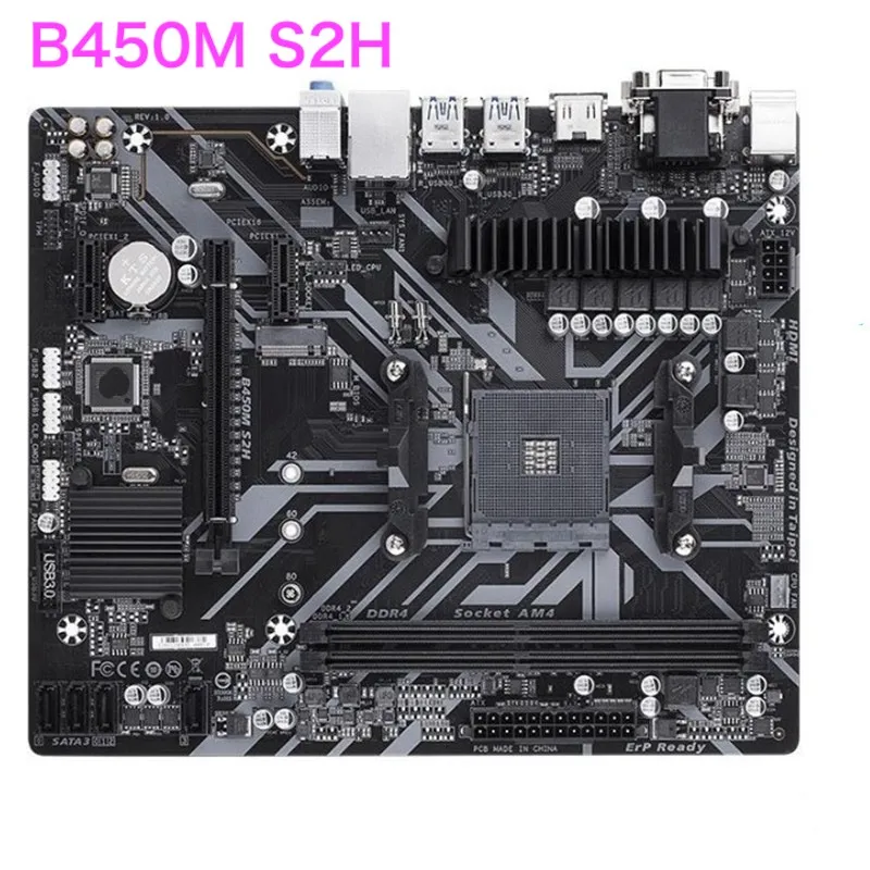 Gigabyte B450M S2H Motherboard DDR4 Micro ATX B450 Socket AM4 Mainboard