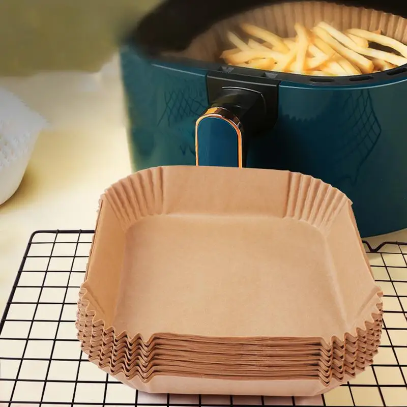 

Air Fryer Paper Liners Non-fluorescent Safety Material Paper Liners Heightened Edge Easy To Use Paper Liners For Baking Oven