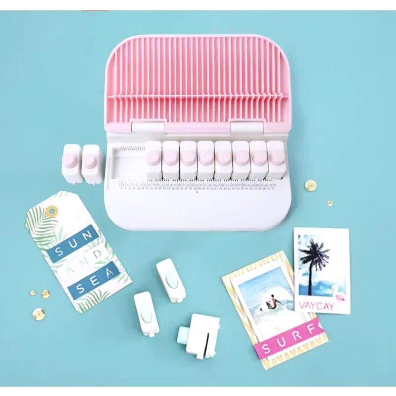 엠보싱 기계 인쇄 엠보싱 기계 펀칭 핸드 계정 세트, 작은 DIY 수도 영어, 26 글자