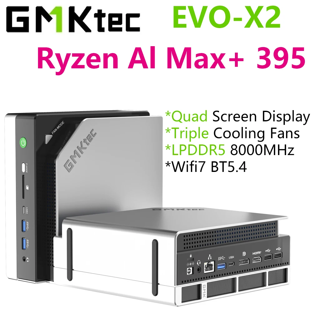 GMKTec EVO-X2 AMD Ryzen Al Max+ 395 Mini PC Windows 11 Pro