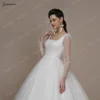 BEPEITHY Customized Shinny Square Bride Wedding Dresses For Women Long Sleeves Glitter Open Back Bridal Modern Ball Gown 2023 4