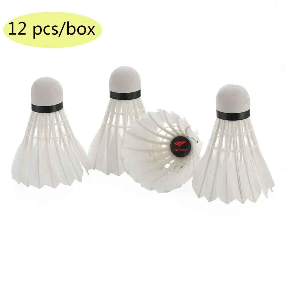 Badminton Shuttlecock Badminton Ball Feather Shuttlecock 12pcs Fashion Foam Head Goose Feather Birdies Badminton rackets Soft Texture Shuttlecocks