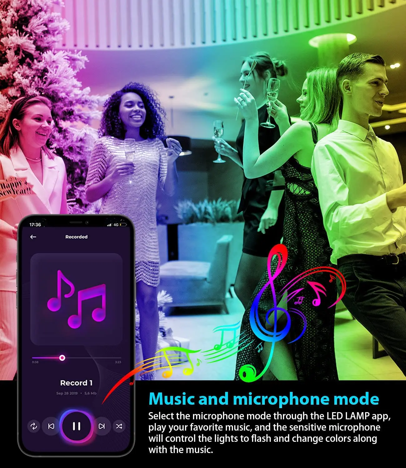 Fairy Garland Lamp for Xmas Navidad Home Room Decoration Outdoor 20M Smart LED String Lights APP Control Christmas tree Lights