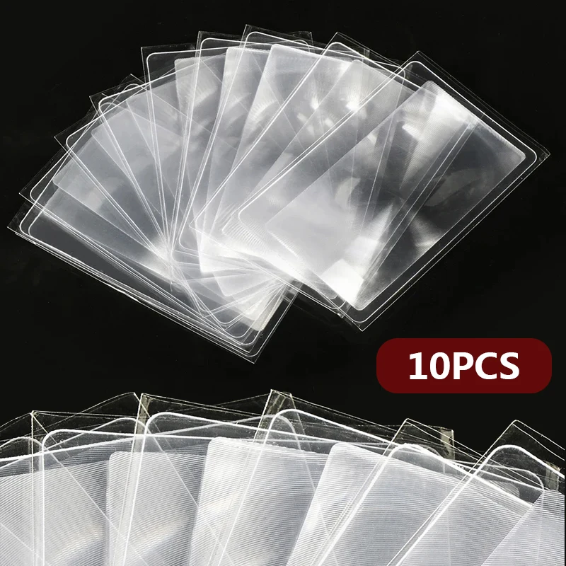 10PCS Magnifiers Credit Card Shape 3 X Transparent Magnifier Magnification Magnifying Fresnel LENS Made of Plastics 10PCS Magnifiers Credit Card Shape 3 X Transparent Magnifier Magnification Magnifying Fresnel LENS Made of Plastics
