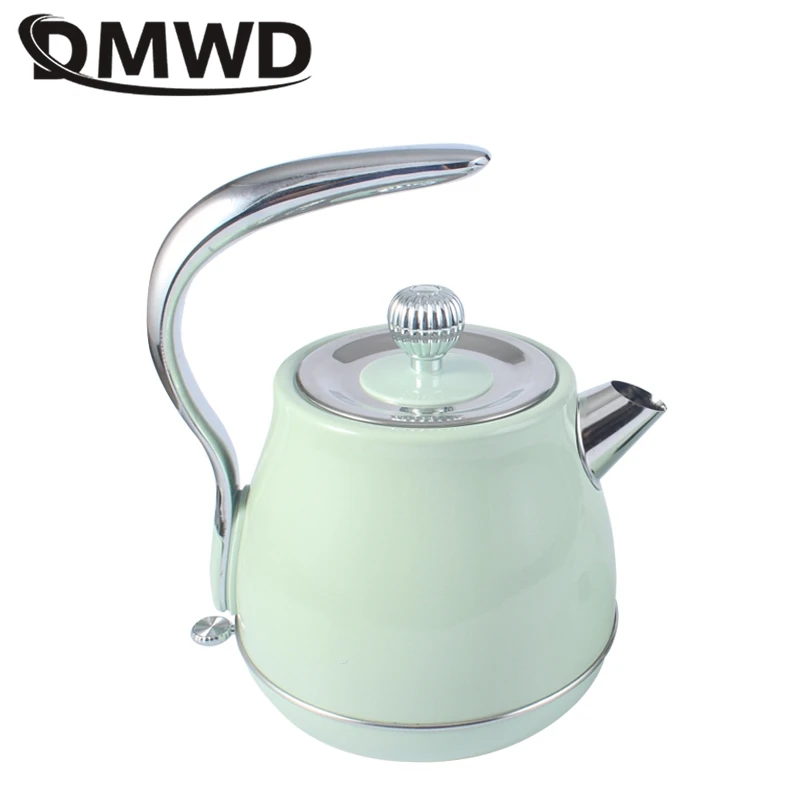 DMWD 1500W 220V Retro 304 Stainless Steel Electric Kettle 1.5L Portable Travel Water Boiler Coffee Pot 5