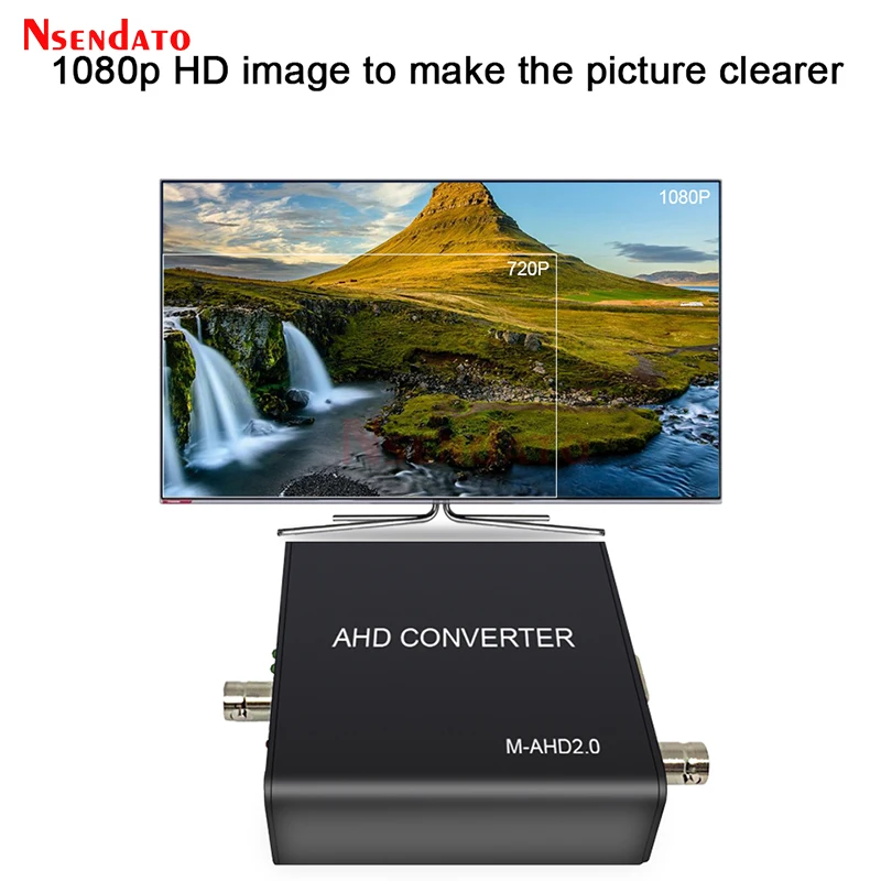 Full HD Auto Recognition 5MP 2MP 720P 1080P AHD to HDMI-Compatible VGA CVBS Converter For CCTV Camera Video Tester Adapter