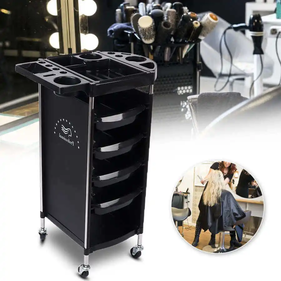 Servire Carrello Di Rotolamento Ruote Del Carrello Del Salone Trucco Hairstylist Salon Trolly Beauty Equipment Muslimpretty Furniture Yn50St
