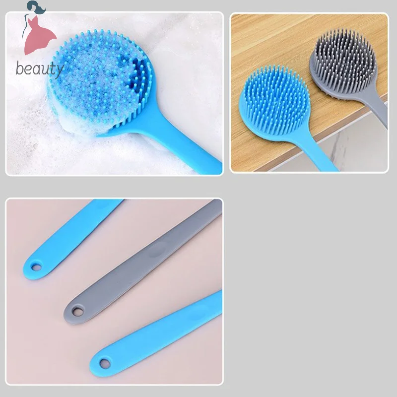 Silicone Back Scrubber Long Handle Body Scrubber Light&Easy-to-Hold Shower Brush For Skin Cleaning&Exfoliating With A Free Hook exfoliating shower brush shower scrubber exfoliating scrubber exfoliating shower scrubber exfoliating bath brush