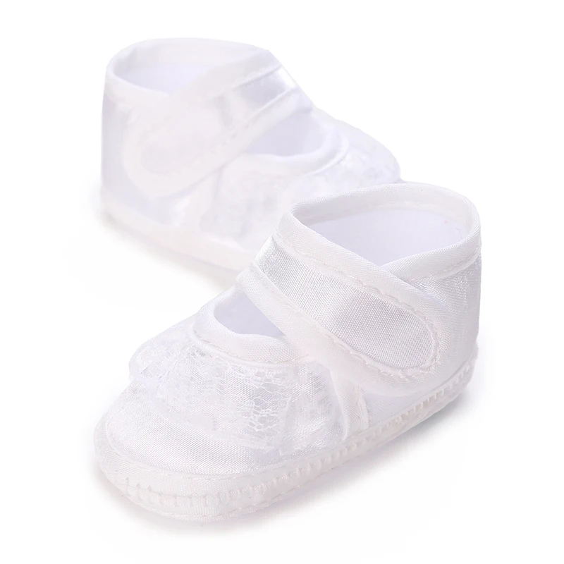 VALEN SINA Newborn Baby's First Baptist Shoe: Newborn Boys and Girls' White Baptist Shoes Soft Sole Walking Shoes