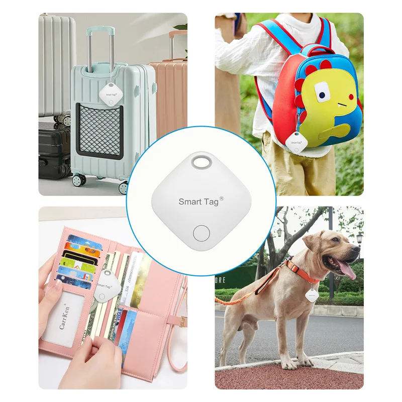Bluetooth Tracker Smart Tracker Wallet Tracker Pet GPS Tracker Smart Bluetooth Anti-lost Device Mini GPS Tracker for Wallet Kids Dog Key Finder IOS Find My App