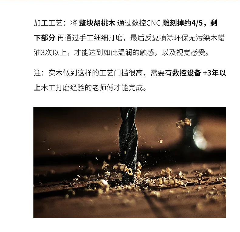 Description Picture 6 of itemMedieval style table lamp 2024 new high-end American walnut Chinese bedroom bedside lampمصباح ارضي     מנורה עומדת플로어 램프 nordic